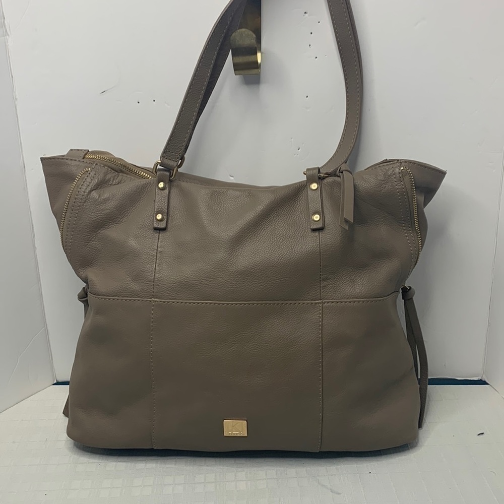 Kooba Everette In taupe brown Leather Tote